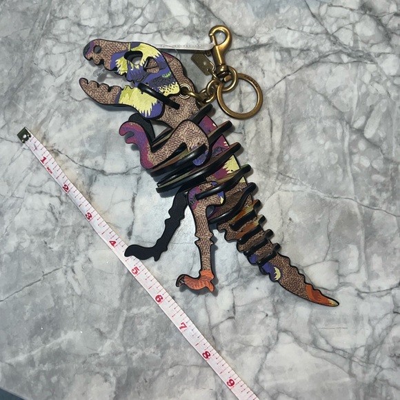 Coach x Kaffe Fassett giant Leather Rexy Bag Charm In Signature Canvas - Picture 2 of 6